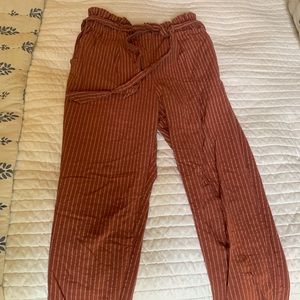 Red & white stripe loose pants